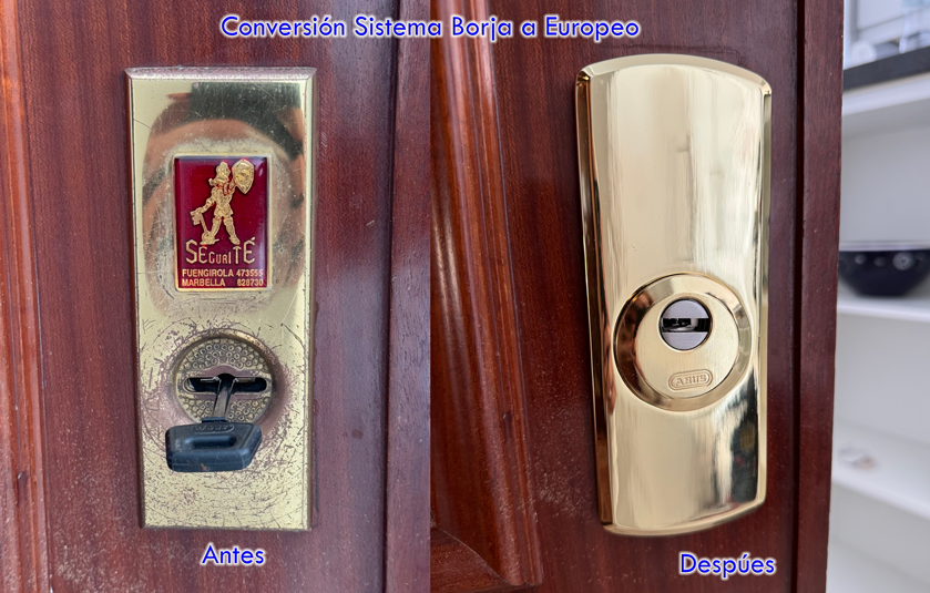Conversión de sistema borja a europeo - CF Cerrajero Mijas 24h Locksmith